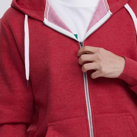Polerón Hombre Básico Hoodie Burdeo Melange-3