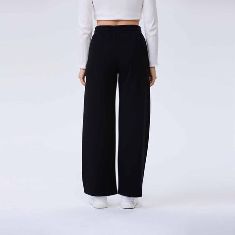 Pantalón Buzo Mujer Pierna Ancha Negro Fashion´s Park-2