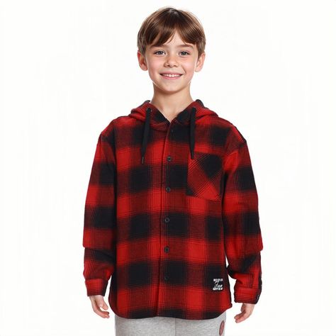Camisa Niño Escocesa Rojo Fashion´s Park-0