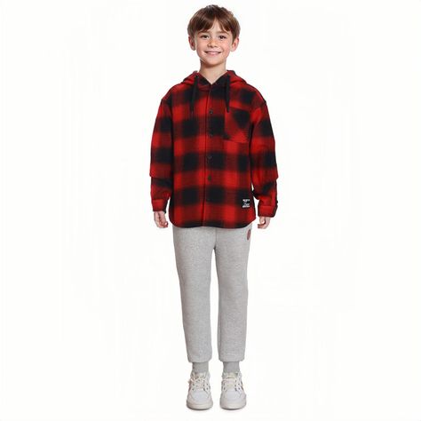 Camisa Niño Escocesa Rojo Fashion´s Park-2
