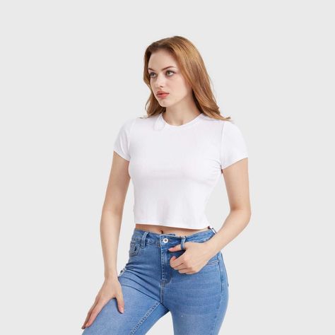 Polera Mujer Crop Amarras Blanco Fashion´s Park-1