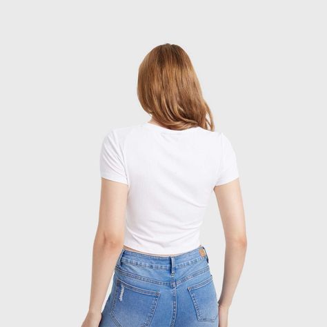 Polera Mujer Crop Amarras Blanco Fashion´s Park-2