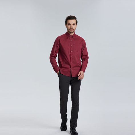 Camisa Full Print Burdeo Hombre-3