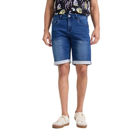 Bermuda Hombre Jogger Slim Azul Oscuro Fashions Park-0
