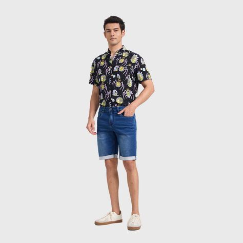 Bermuda Hombre Jogger Slim Azul Oscuro Fashions Park-3