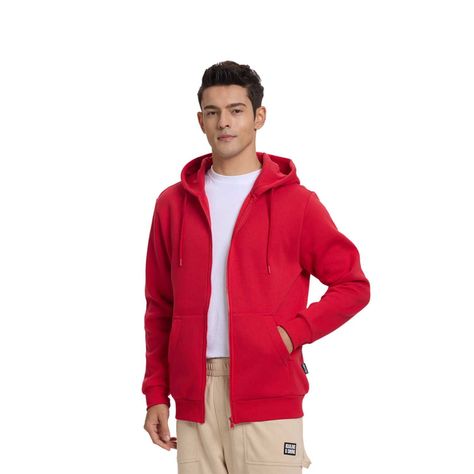 Polerón Hombre Zipper Full Rojo Fashion's Park-0