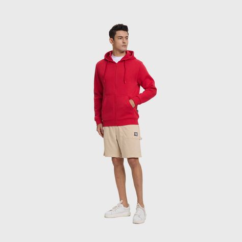 Polerón Hombre Zipper Full Rojo Fashion's Park-3