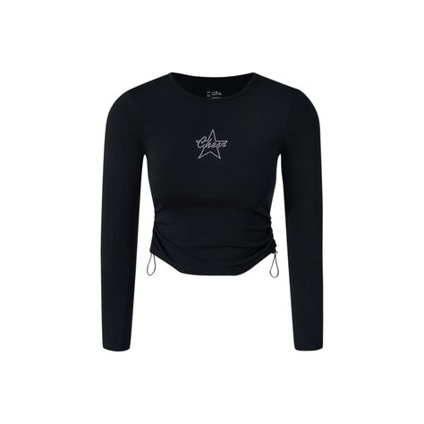 Polera Niña Rigido Strass Negro Fashion's Park-0