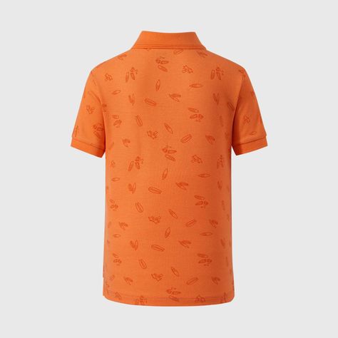 Polera Niño Pique Full Print Naranjo Fsp Fashion's Park-1