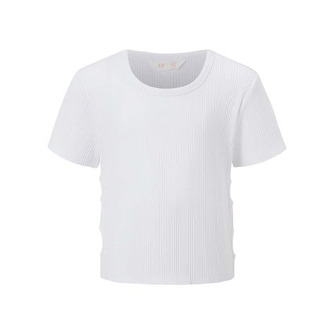 Polera Niña Rib Abertura Blanco Fashions Park-0