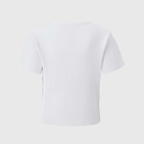 Polera Niña Rib Abertura Blanco Fashions Park-1