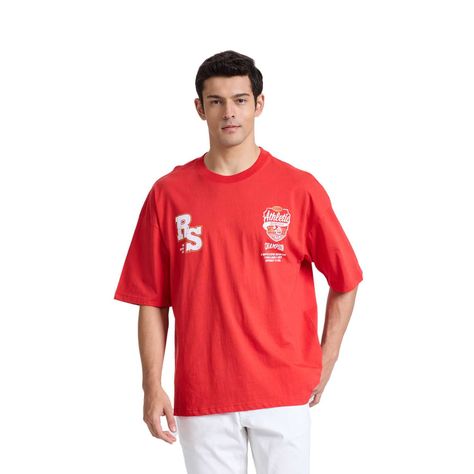 Polera Hombre Oversize Rojo Fashions Park-0