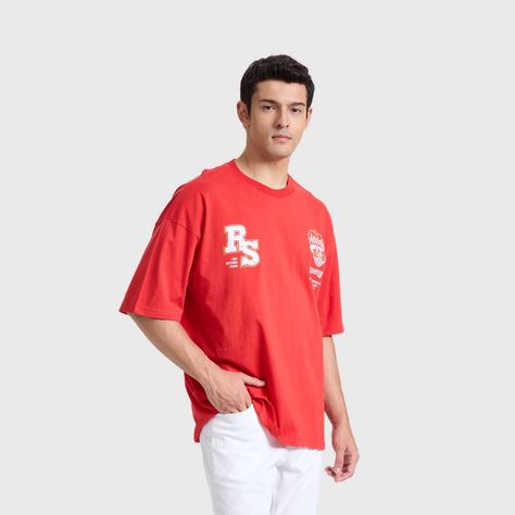 Polera Hombre Oversize Rojo Fashions Park-1