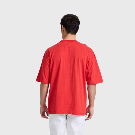 Polera Hombre Oversize Rojo Fashions Park-2