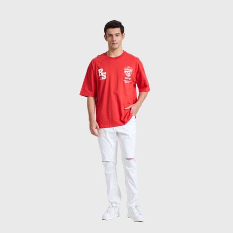 Polera Hombre Oversize Rojo Fashions Park-3