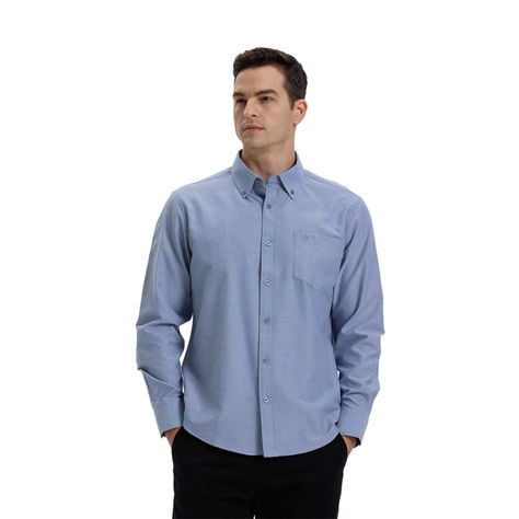 Camisa Hombre Oxford Gris-0