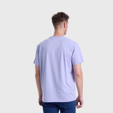 Polera Hombre Cuello V Básica Lila Melange Fashion's Park-2