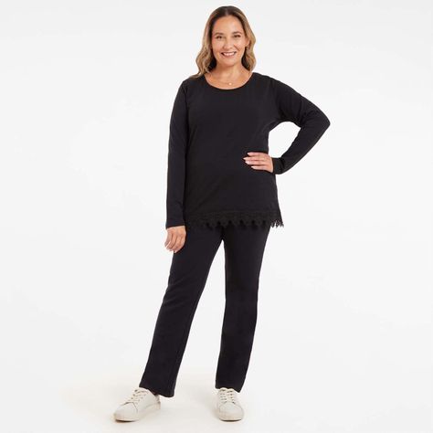 Pantalón Buzo Mujer Con Cordón Negro-3