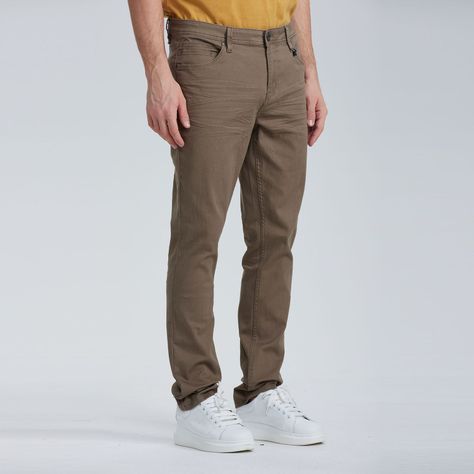 Jeans Hombre Slim Color Verde-1