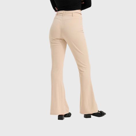 Pantalón Mujer Sastre Pretina Beige Fashion's Park-2