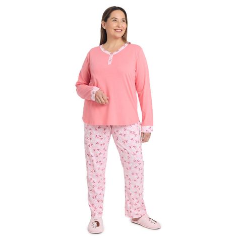 Pijama Mujer Pata Botón Damasco Fashion's Park-0