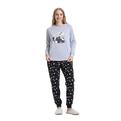 Pijama Mujer Juvenil Gris Melange Fashion's Park-0