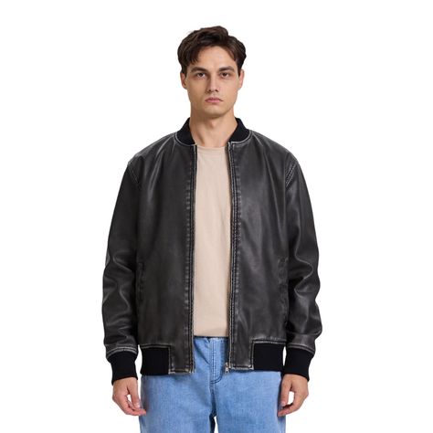 Chaqueta Hombre Bomber Negro-0