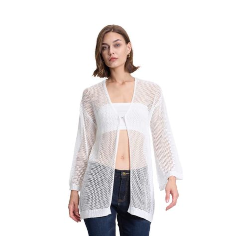 Polera Mujer Salida De Baño Blanco I Fashion's Park-0
