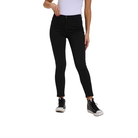 Jeans Mujer Super Skinny Color Negro Fashion's Park-0