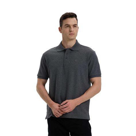 Polera Hombre Lisa Con Logo Marengo Melange-0