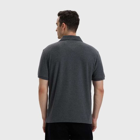 Polera Hombre Lisa Con Logo Marengo Melange-2