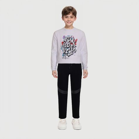 Polera Niño Print Blanco-2
