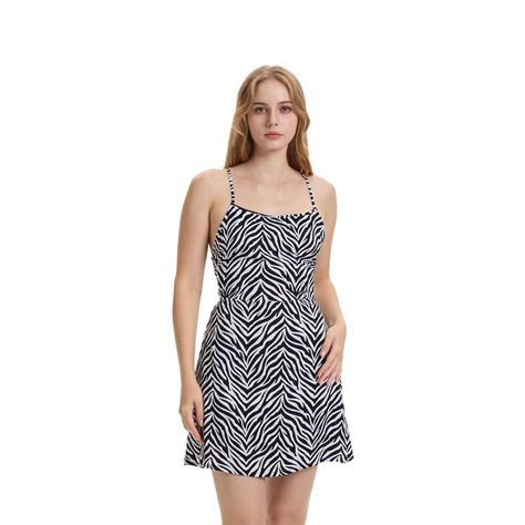 Vestido Mujer Básico Print Blanco / Negro Fashion's Park-0