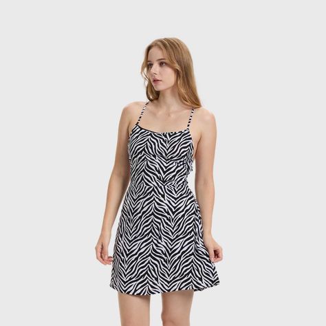 Vestido Mujer Básico Print Blanco / Negro Fashion's Park-1