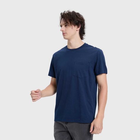 Polera Hombre Básica Bolsillo Azul Marino Fashion's Park-1