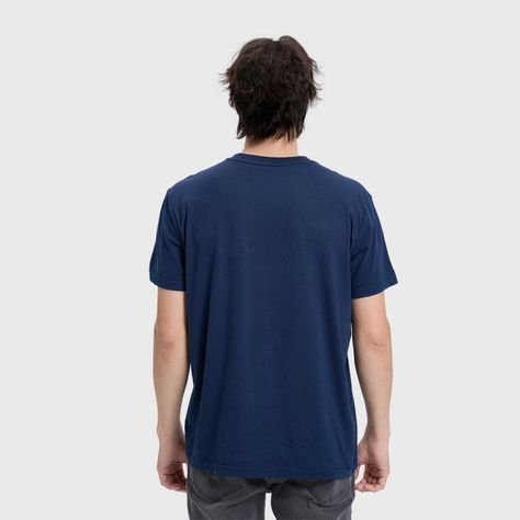 Polera Hombre Básica Bolsillo Azul Marino Fashion's Park-2