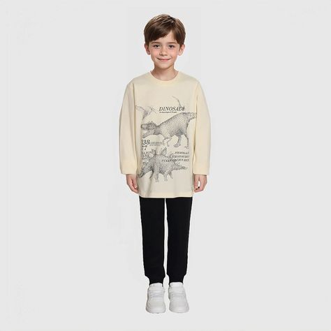Polera Niño Print Relieve Crudo-2