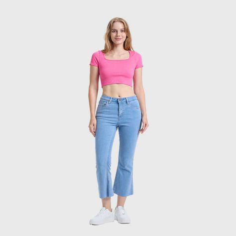 Polera Mujer Escote Cuadrado Rosado Fashion's Park-3