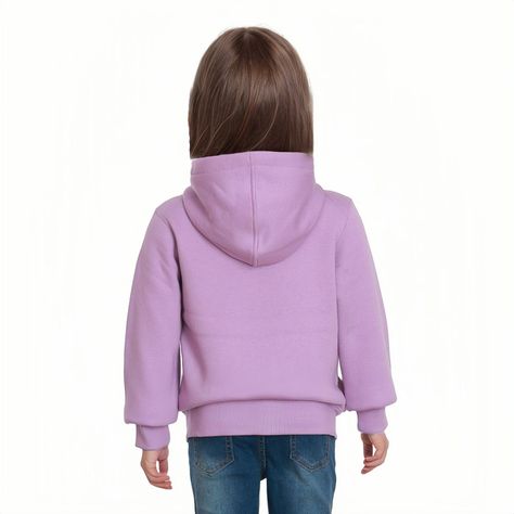 Polerón Niña Full Zipper Peludo Lila-1