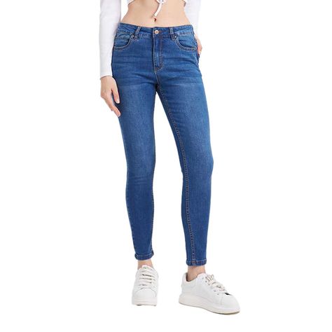 Jeans Mujer Super Skinny Estela Azul-0