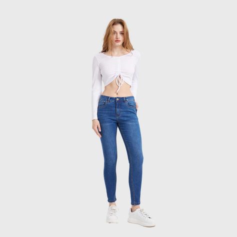 Jeans Mujer Super Skinny Estela Azul-3