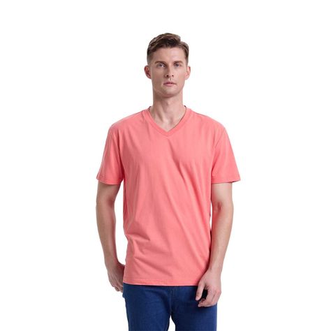 Polera Hombre Básica Rosado Fashions Park-0