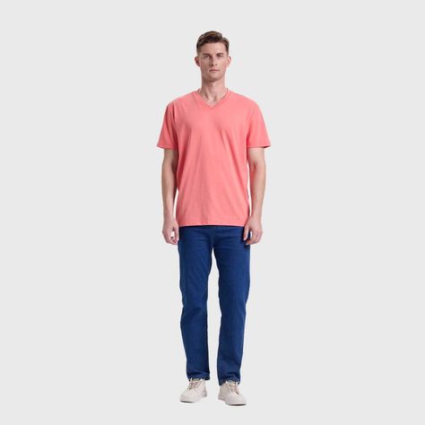 Polera Hombre Básica Rosado Fashions Park-3