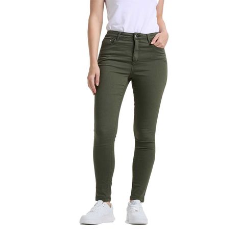 Jeans Mujer Emilia Verde Musgo Fashion's Park-0