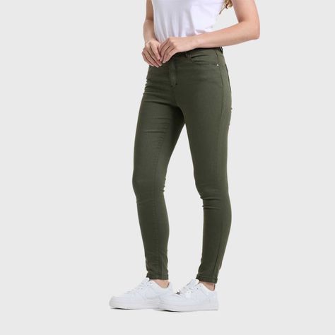 Jeans Mujer Emilia Verde Musgo Fashion's Park-1