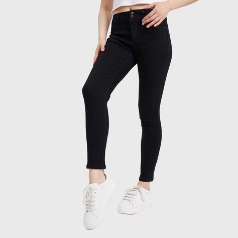 Jeans Mujer Skinny Pushup Jeny Negro-1