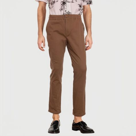 Pantalón Con Cordón Camel Hombre-0