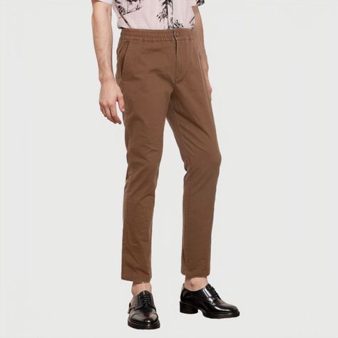 Pantalón Con Cordón Camel Hombre-1