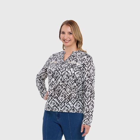 Polera Mujer Con Cierre Blanco-1