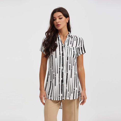 Blusa Mujer Efecto Hight & Low Negro-0